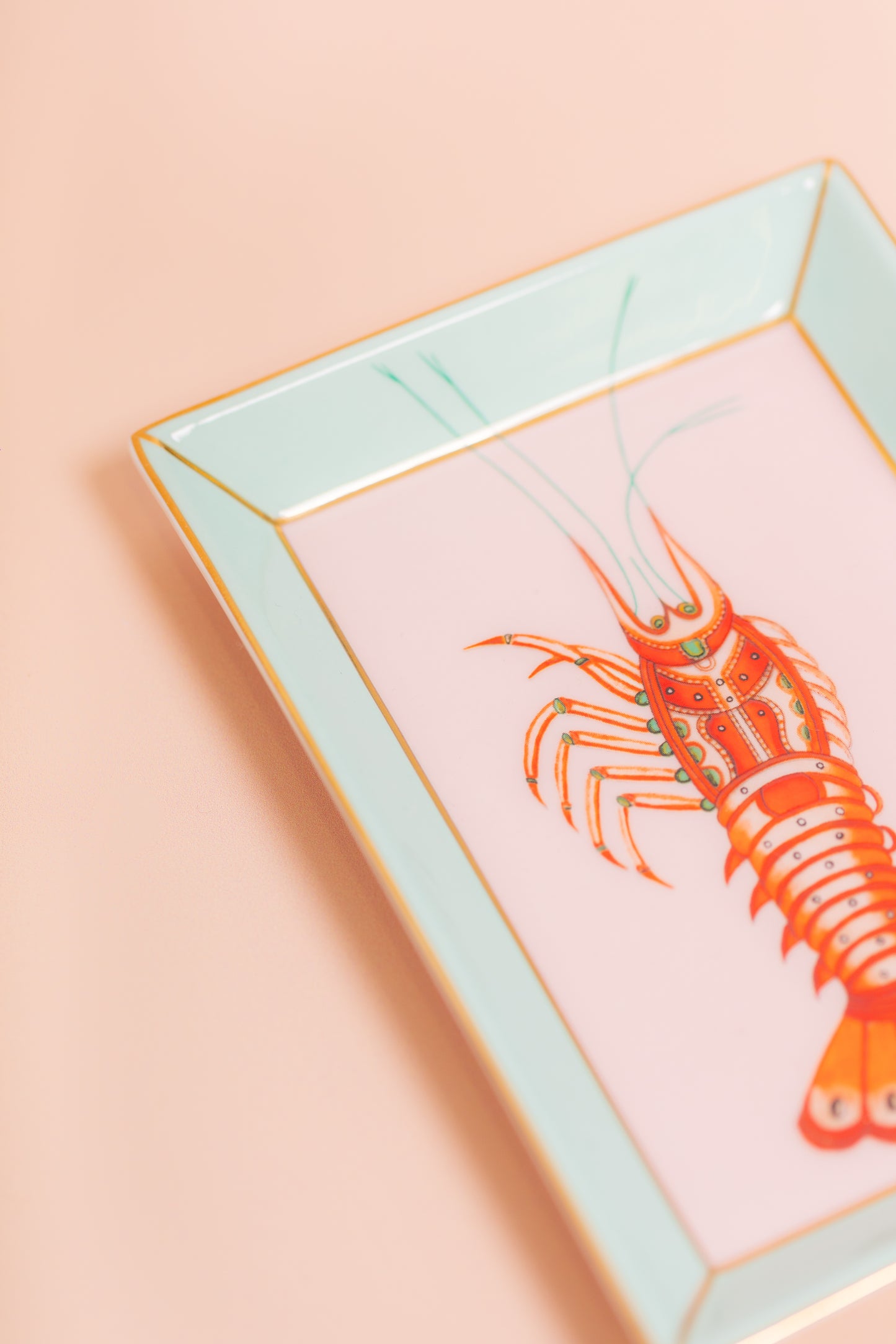 Yvonne Ellen Rectangular Trinket Tray - Lobster