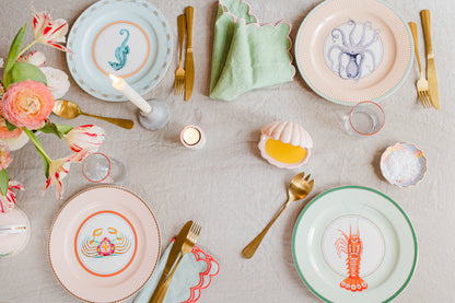 Yvonne Ellen Under The Sea Dinner Plate Set of 4