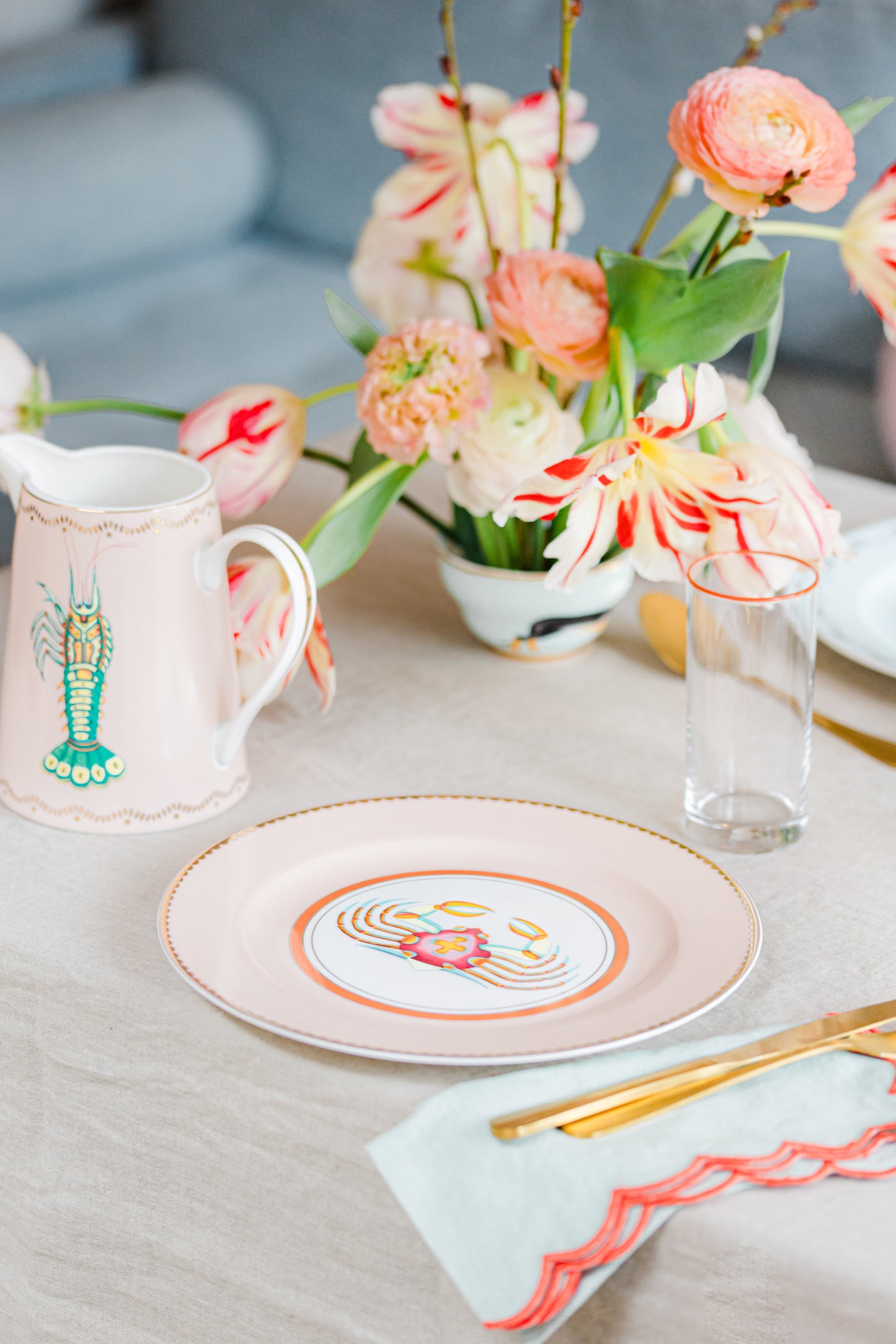 Yvonne Ellen Under The Sea Dinner Plate Set of 4