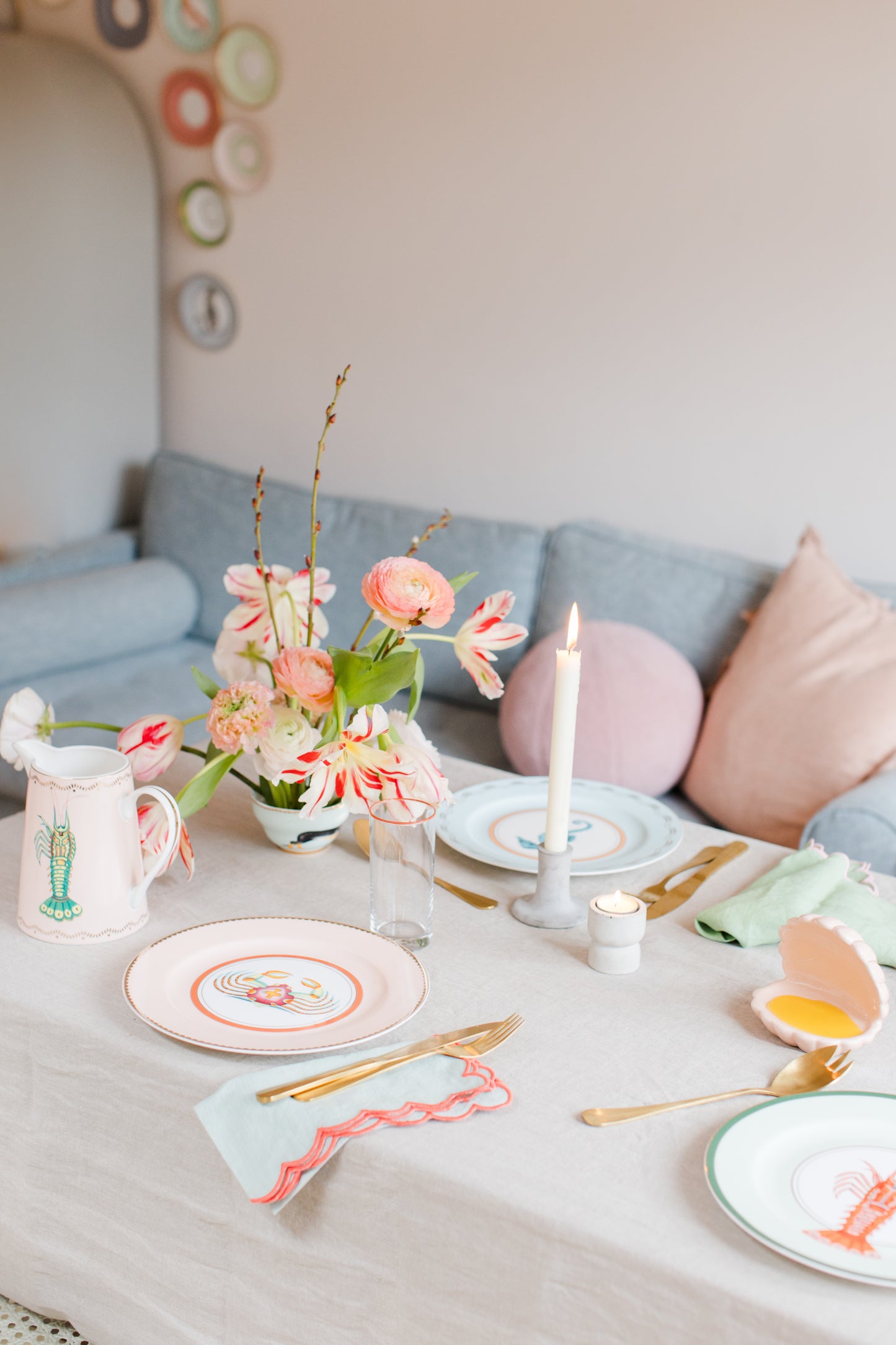 Yvonne Ellen Under The Sea Dinner Plate Set of 4