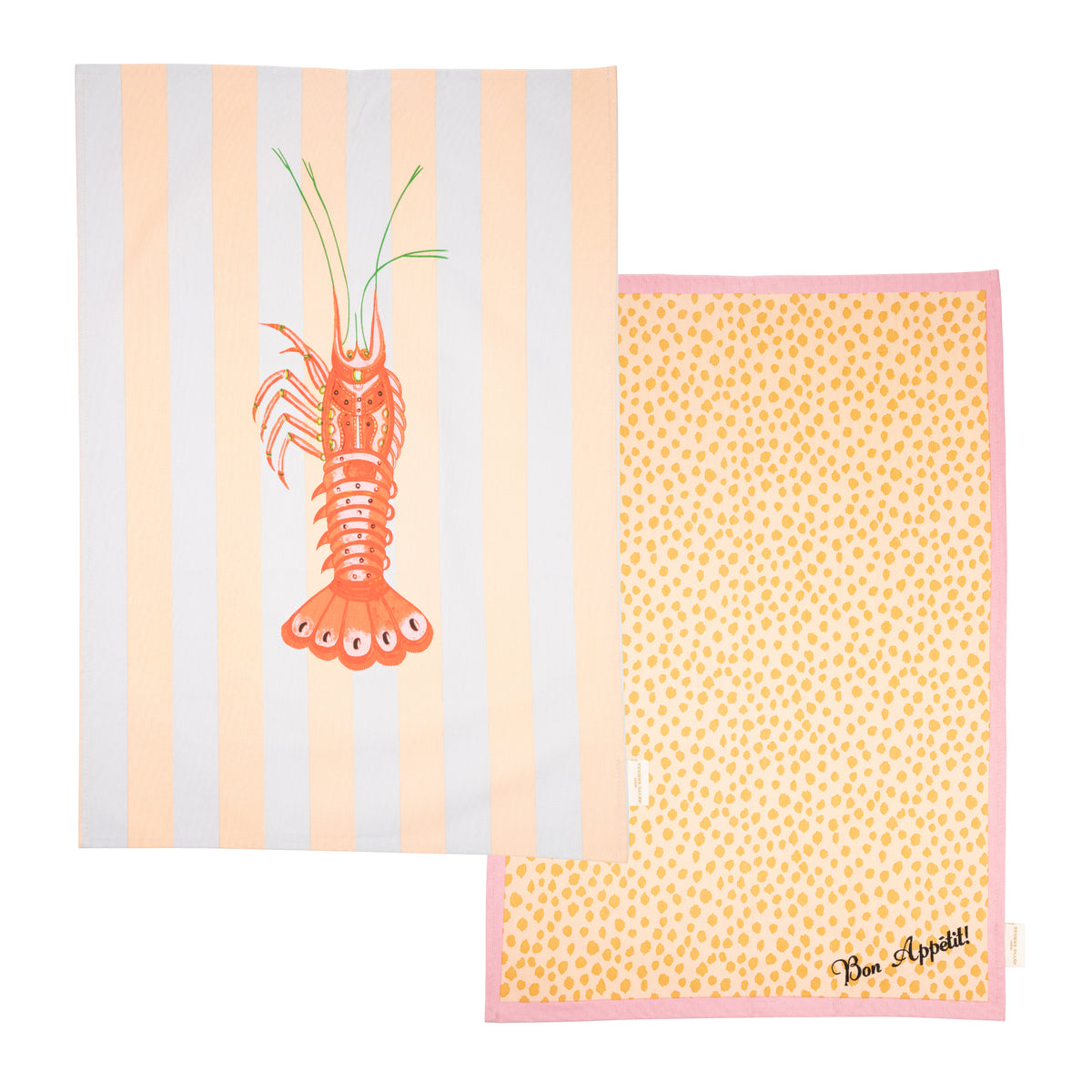 Yvonne Ellen Set Of 2 Tea Towels - Lobster