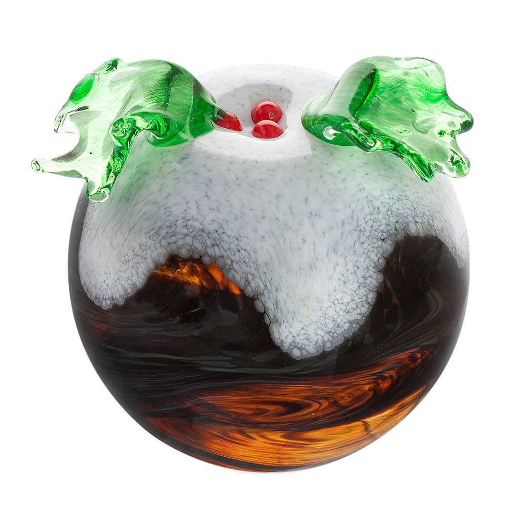 Caithness Glass Christmas Pud-Paperweights-Goviers