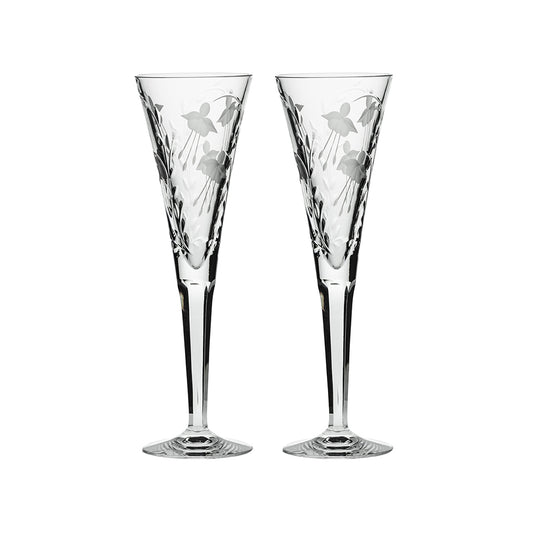 Royal Scot Crystal Catherine Champagne Flute Set of 2
