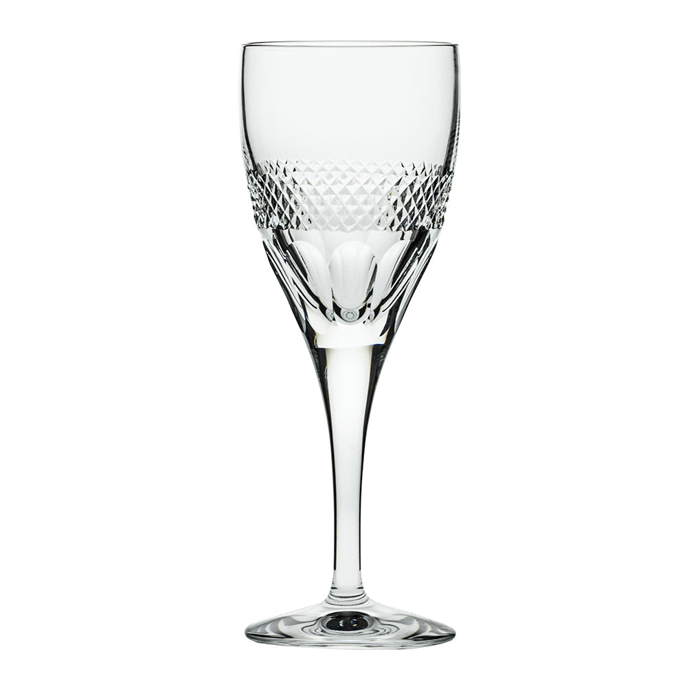Royal Scot Crystal Diamonds Large Wine Glass Set of 2
