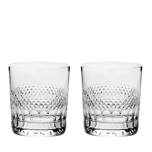 Royal Scot Crystal Diamonds Large Tumblers Set of 2-Goviers