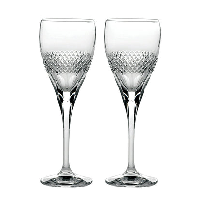 Royal Scot Crystal Diamonds Port / Sherry Glass Set of 2-Goviers