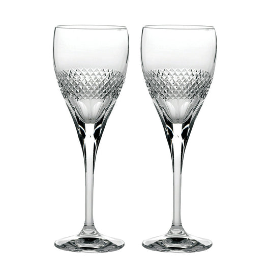 Royal Scot Crystal Diamonds Port / Sherry Glass Set of 2-Goviers