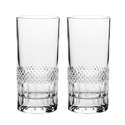 Royal Scot Crystal Diamonds Tall Tumblers Set of 2