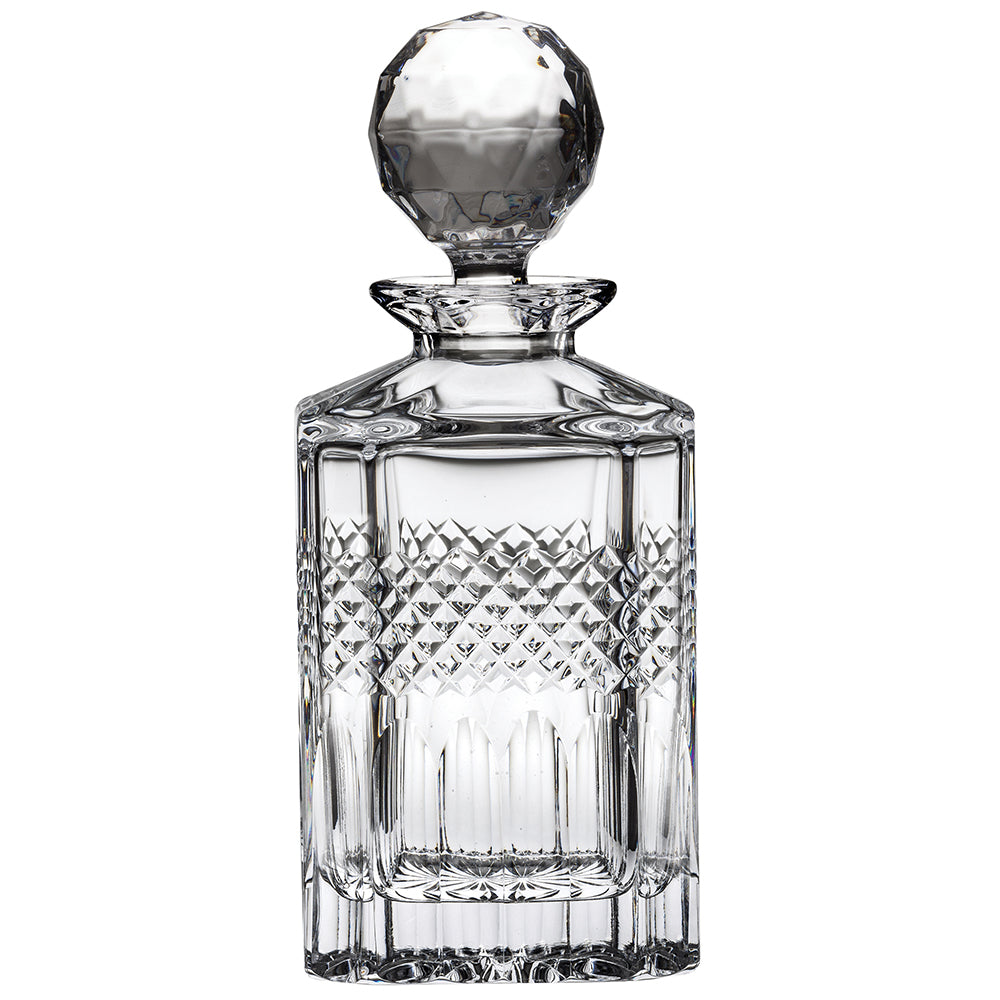 Royal Scot Crystal Diamonds Square Spirit Decanter
