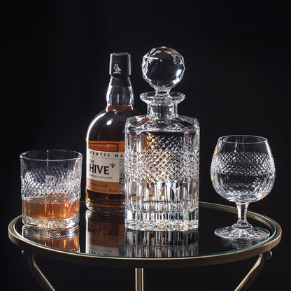 Royal Scot Crystal Diamonds Square Spirit Decanter