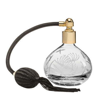 Royal Scot Crystal Round Perfume Atomiser With Black Puffer