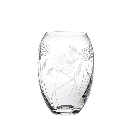 Royal Scot Crystal Dragonfly Medium Barrel Vase