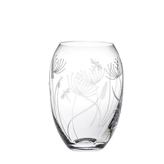 Royal Scot Crystal Dragonfly Medium Barrel Vase