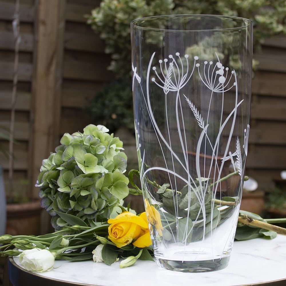 Royal Scot Crystal Dragonfly Extra Tall Vase