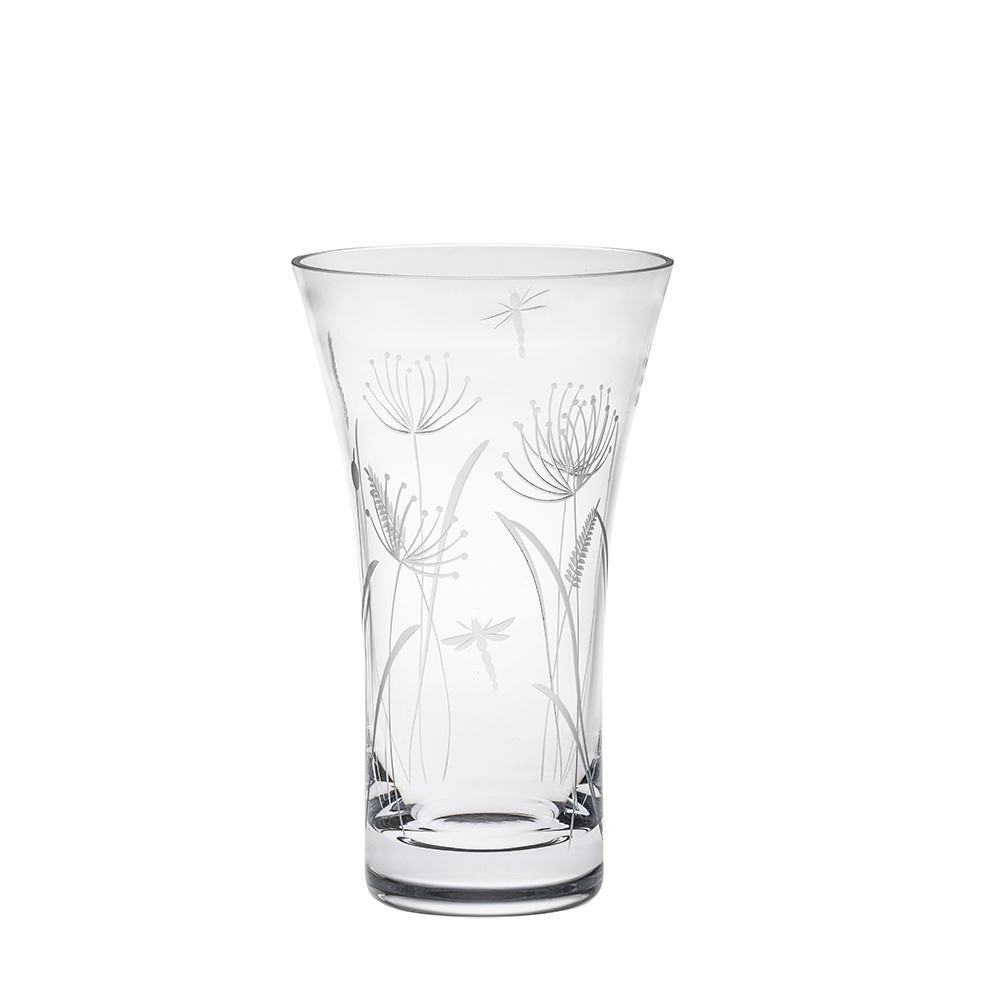 Royal Scot Crystal Dragonfly Flared Vase
