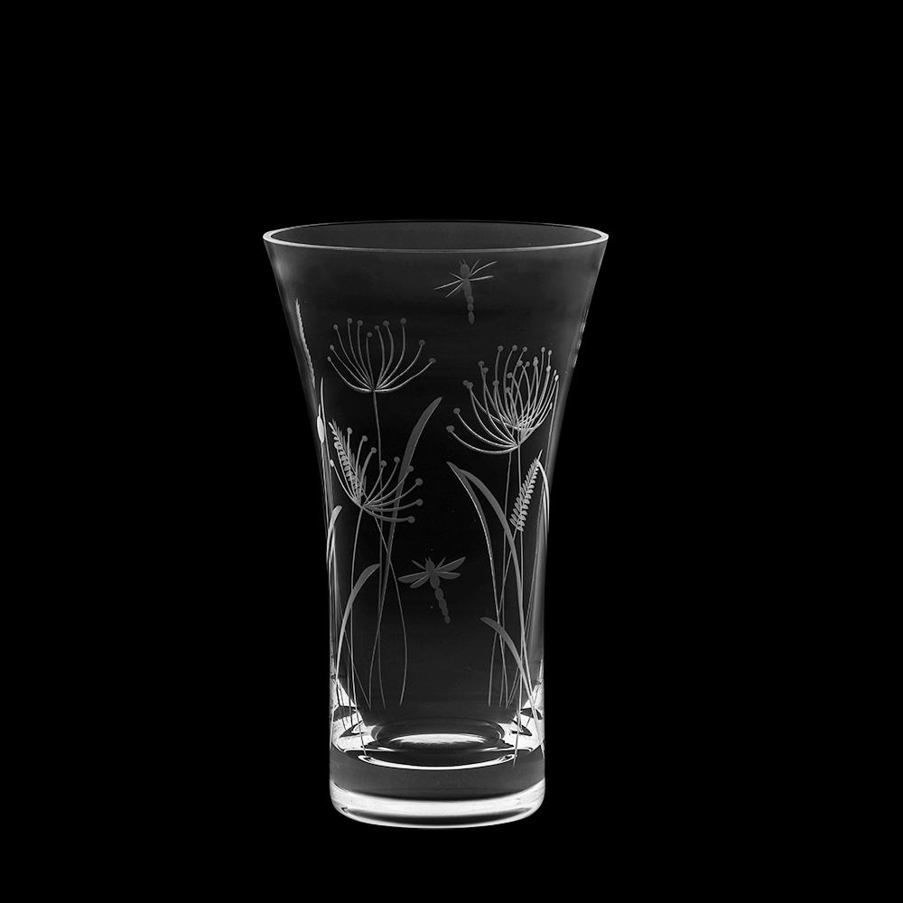 Royal Scot Crystal Dragonfly Flared Vase
