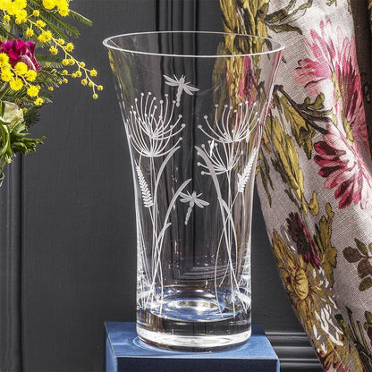 Royal Scot Crystal Dragonfly Large Flared Vase