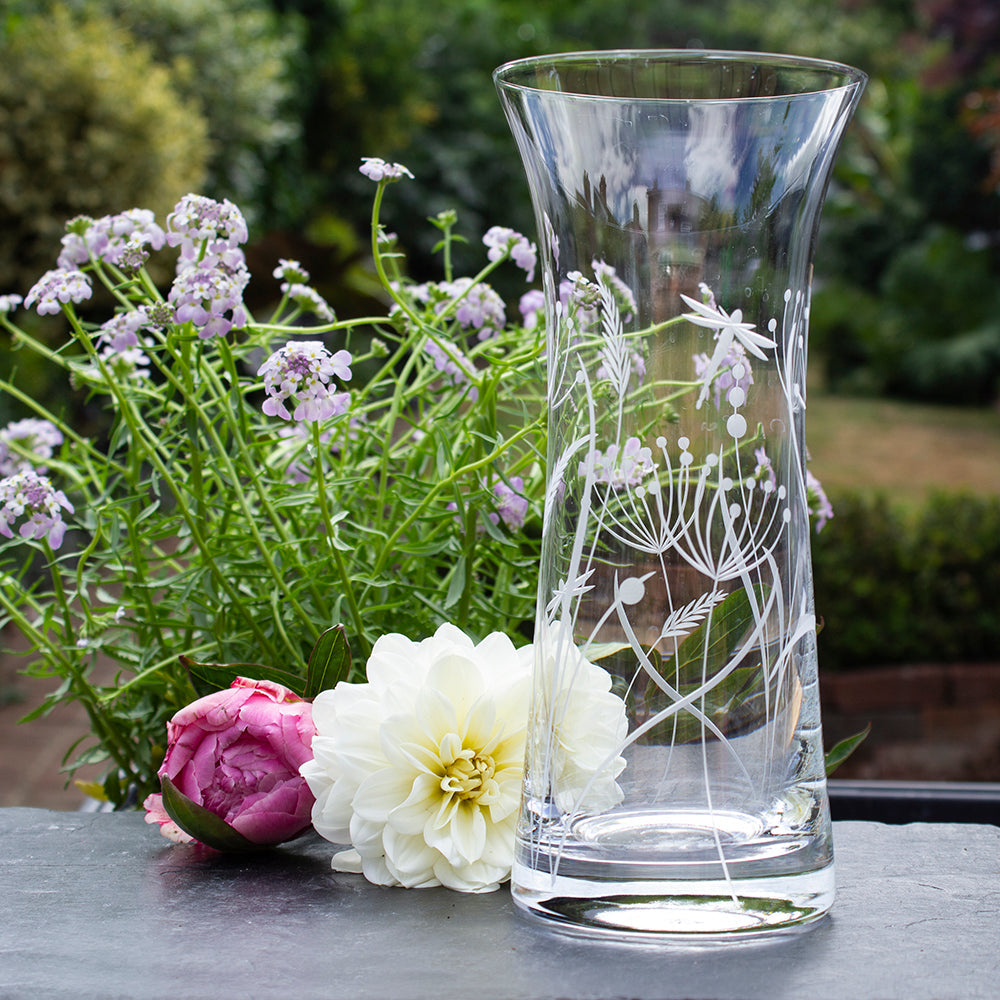 Royal Scot Crystal Dragonfly Lily Vase