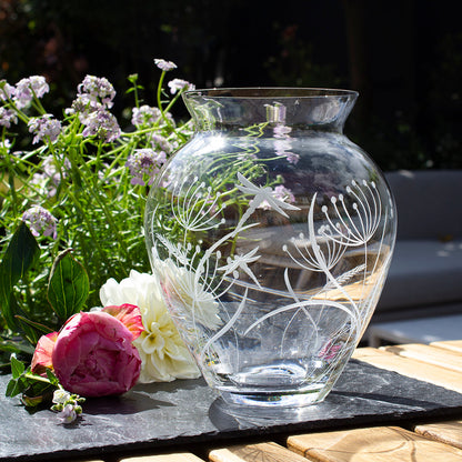 Royal Scot Crystal Dragonfly Large Posy Vase
