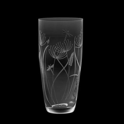 Royal Scot Crystal Dragonfly Tall Vase
