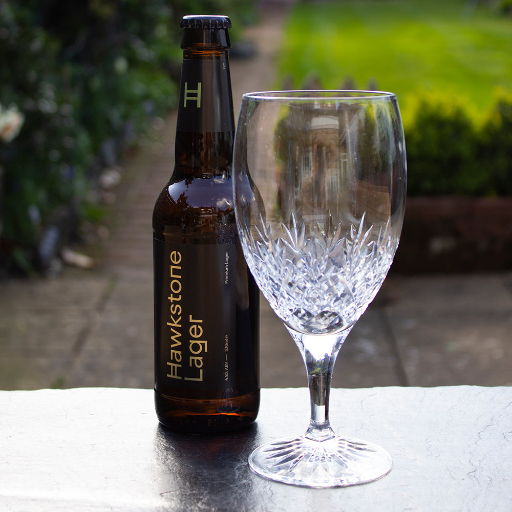 Royal Scot Crystal Edinburgh  Stemmed Beer Glass Gift Boxed Single