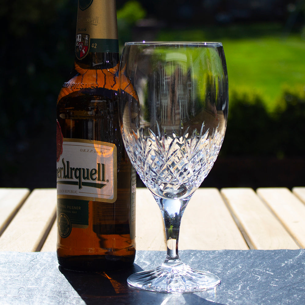 Royal Scot Crystal Edinburgh  Stemmed Beer Glass Gift Boxed Single