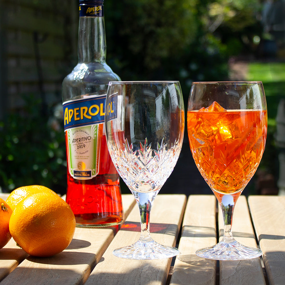 Royal Scot Crystal Edinburgh  Stemmed Beer Glass Gift Boxed Pair