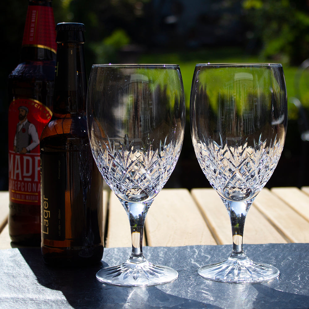 Royal Scot Crystal Edinburgh Stemmed Beer Glass Set of 2