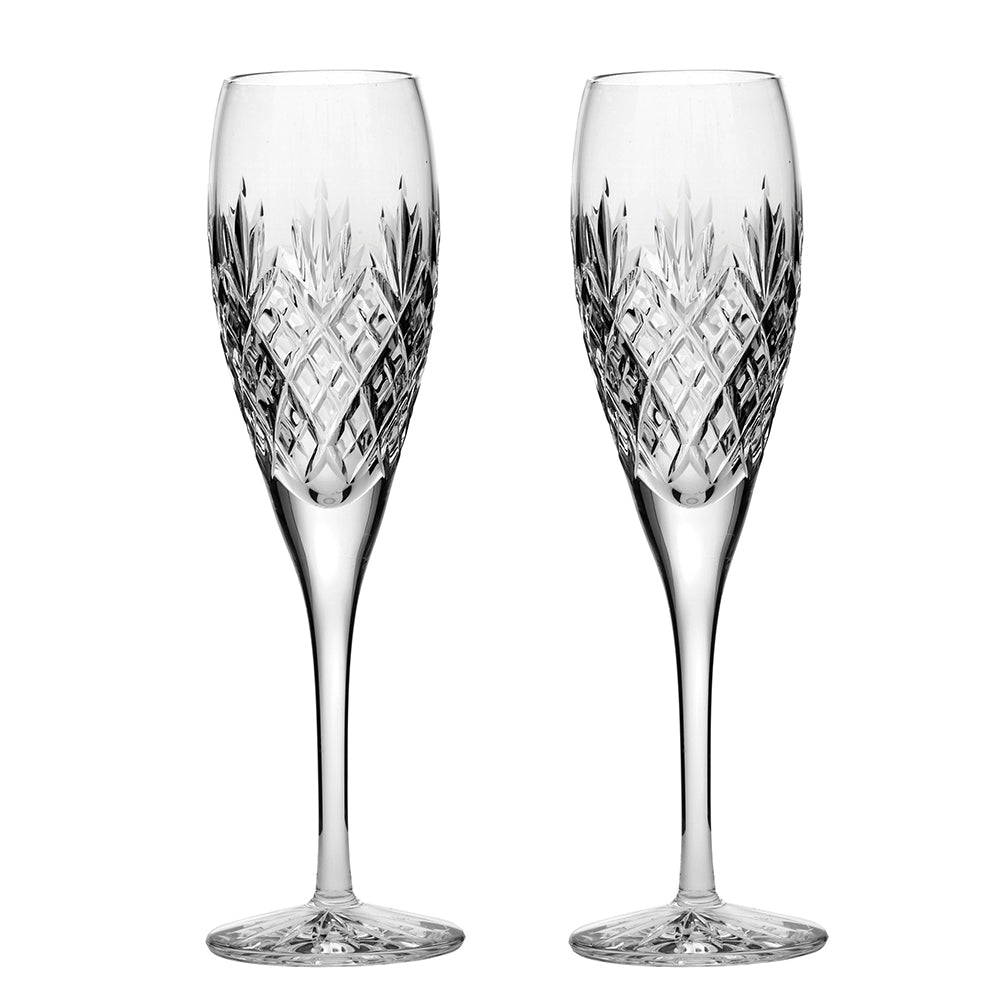 Royal Scot Crystal Edinburgh Champagne Flute Set of 2 - DELIVERY AUGUST