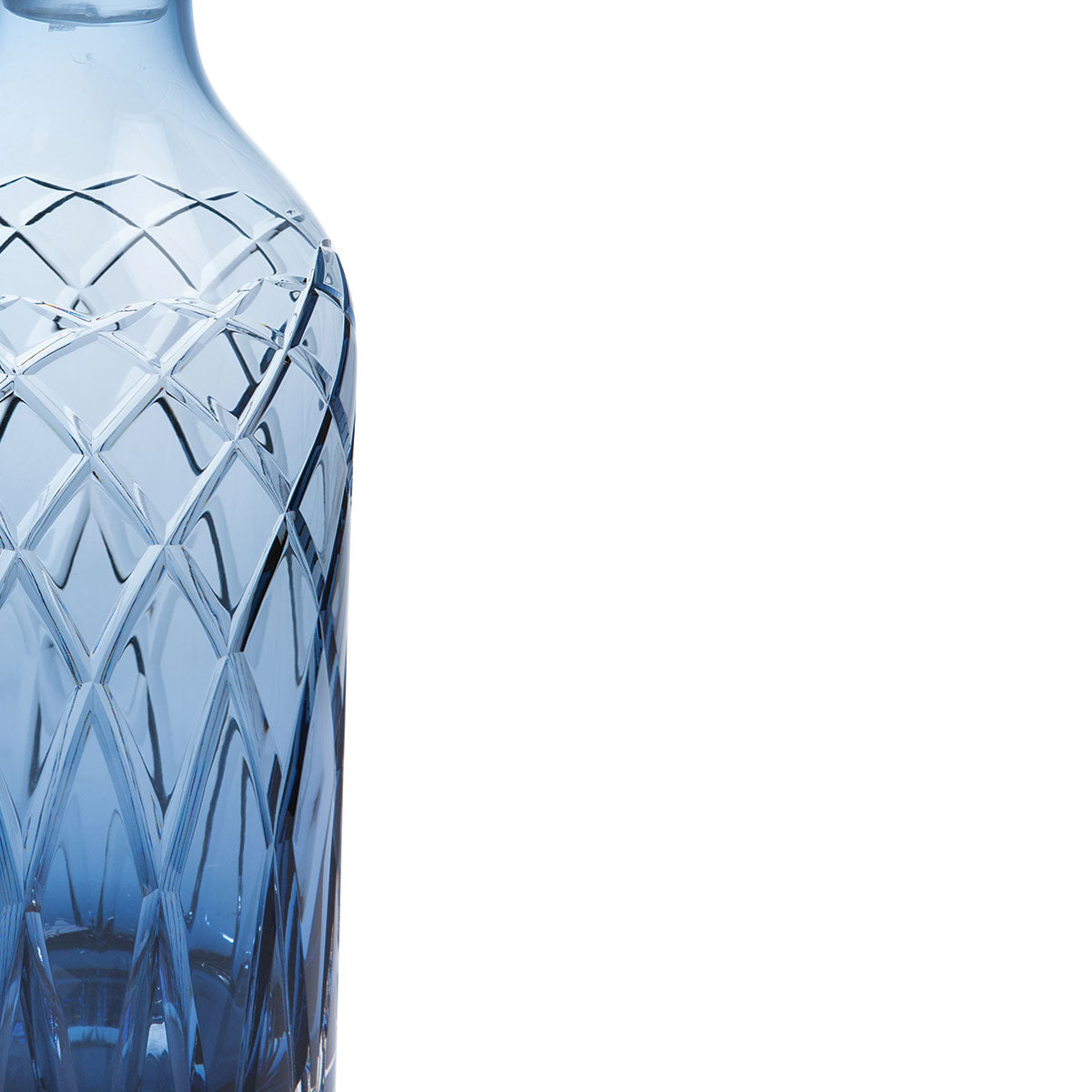 Royal Brierley Harris Ink Blue Tall Spirit Decanter