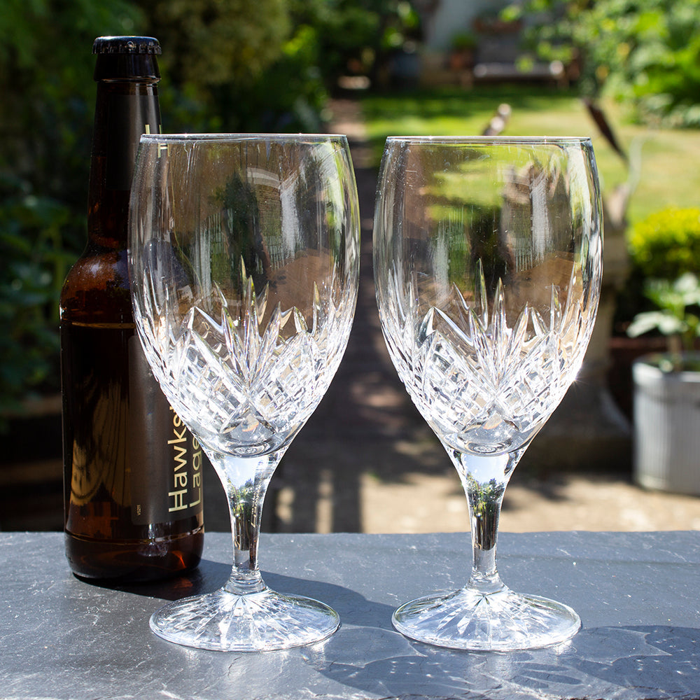 Royal Scot Crystal Highland Stemmed Beer Glass Set of 2