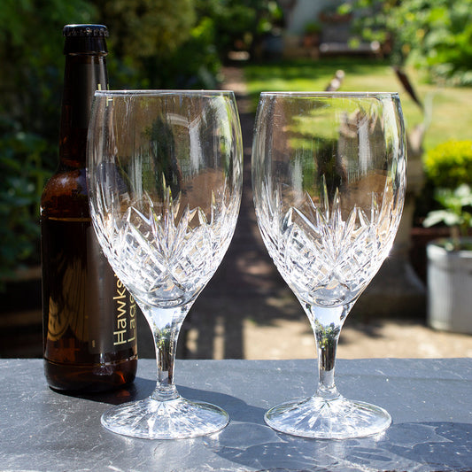 Royal Scot Crystal Highland Stemmed Beer Glass Set of 2