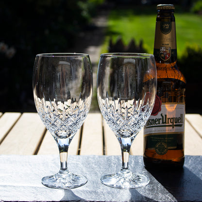 Royal Scot Crystal London Stemmed Beer Glass Gift Boxed Pair