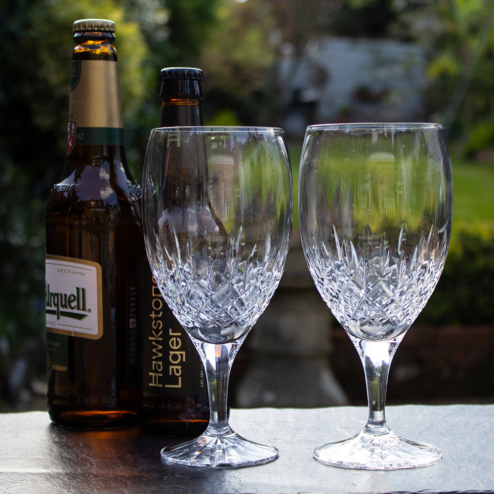 Royal Scot Crystal London Stemmed Beer Glass Gift Boxed Pair