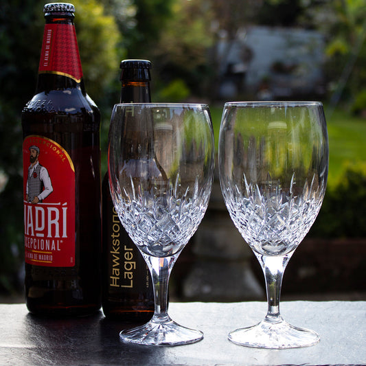 Royal Scot Crystal London Stemmed Beer Glass Set of 2
