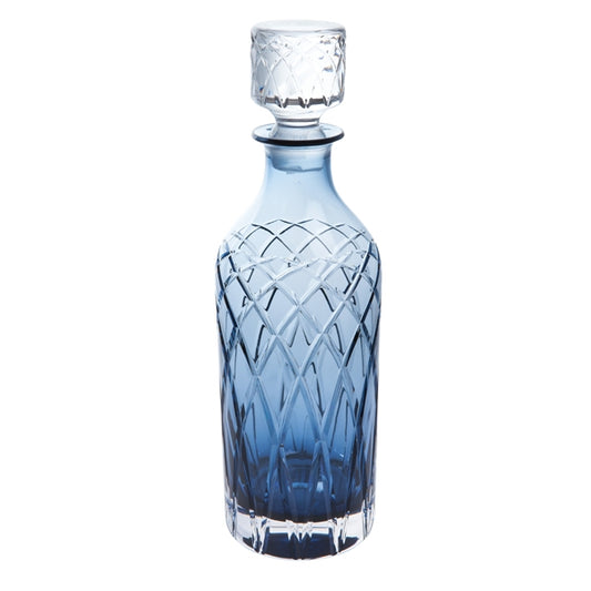 Royal Brierley Harris Ink Blue Tall Spirit Decanter