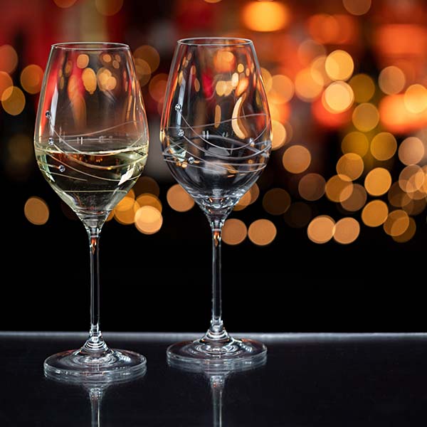 Dartington Crystal Glitz Wine Glass Set of 2