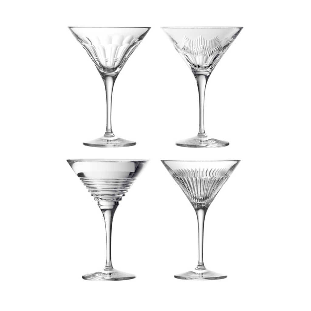 Waterford Crystal Mixology Martini Glass Mixed Set of 4