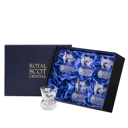Royal Scot Crystal Flower of Scotland Large Tumbler (Thistle Shape) Set of 6