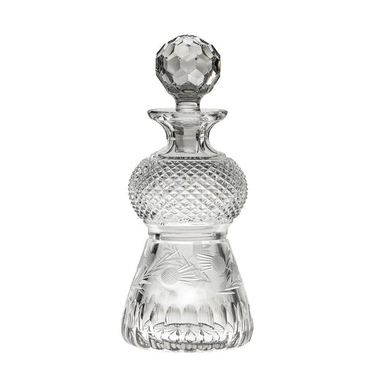 Royal Scot Crystal Flower of Scotland Whisky Decanter (Thistle Shape)