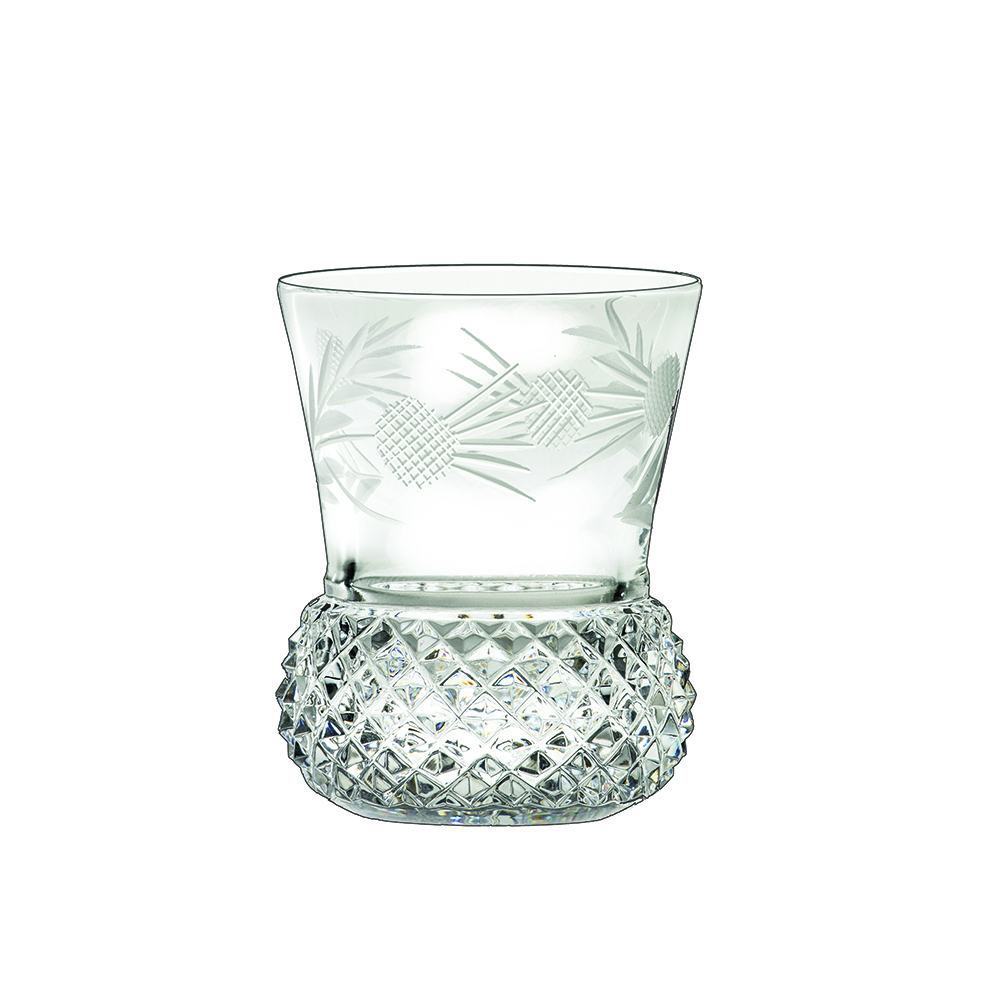 Royal Scot Crystal Flower of Scotland Whisky Tumbler (Thistle Shape) Set of 6