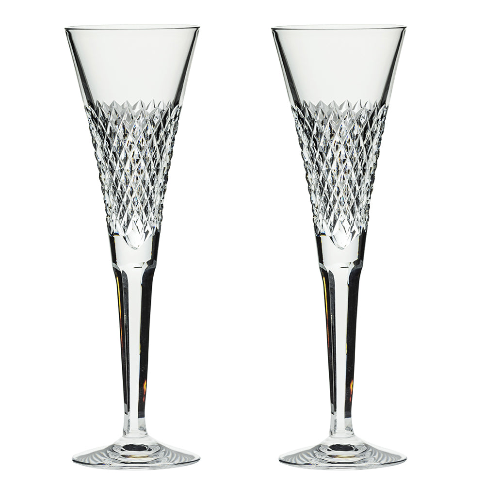 Royal Scot Crystal Tiara Champagne Flute Set of 2