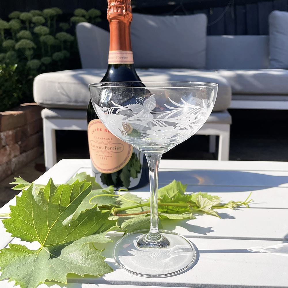 Royal Scot Crystal Grapevine Champagne Saucer (Coupe)