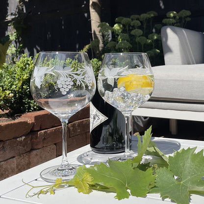 Royal Scot Crystal Grapevine Gin & Tonic Copa Glasses Set of 2