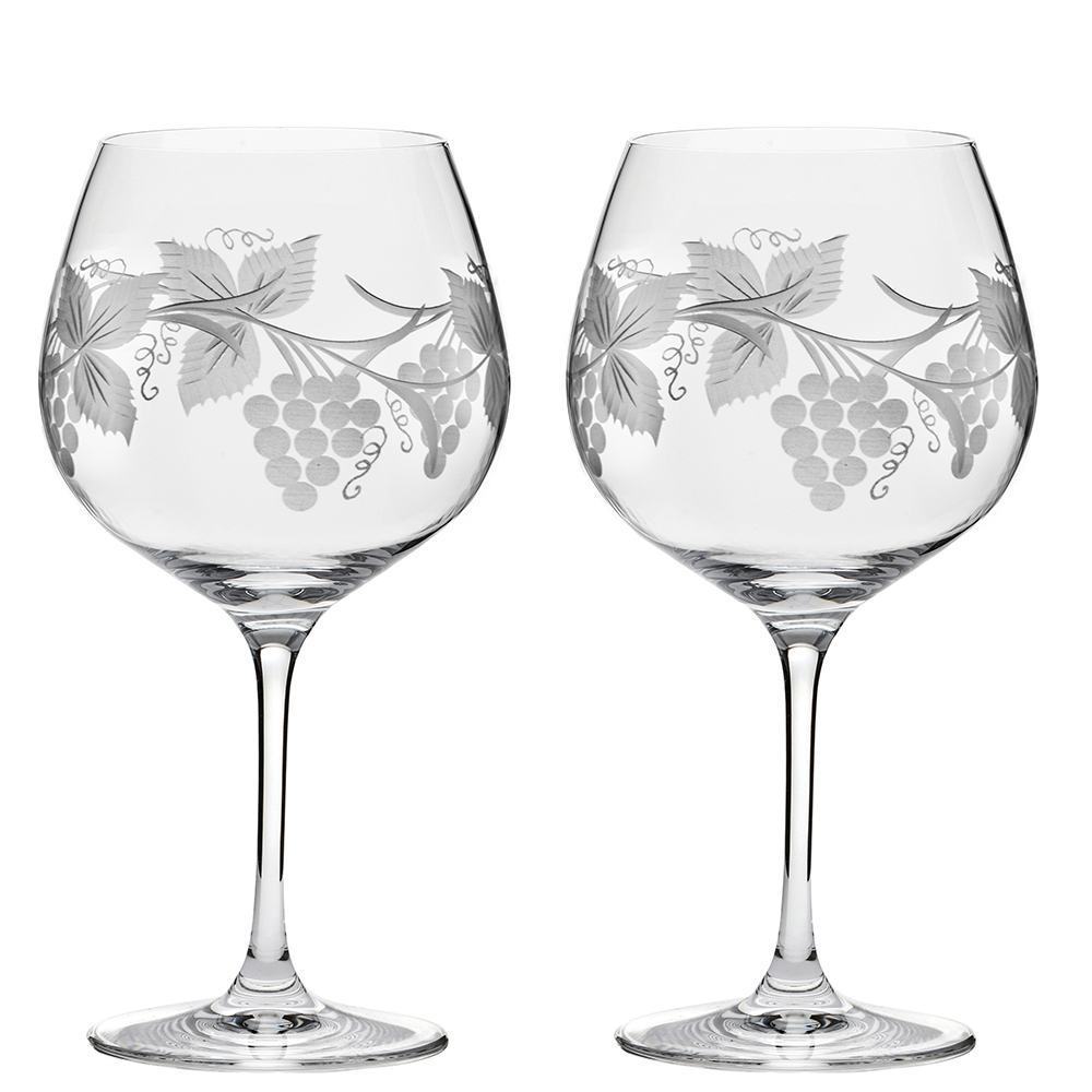 Royal Scot Crystal Grapevine Gin & Tonic Copa Glasses Set of 2