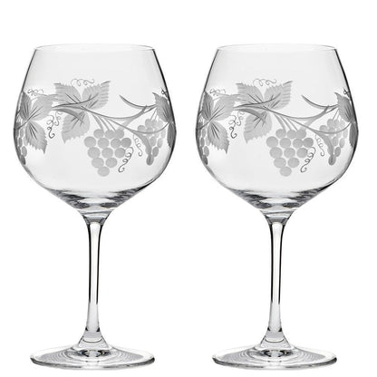 Royal Scot Crystal Grapevine Gin & Tonic Copa Glasses Set of 2