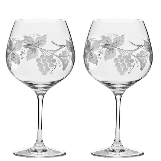 Royal Scot Crystal Grapevine Gin & Tonic Copa Glasses Set of 2