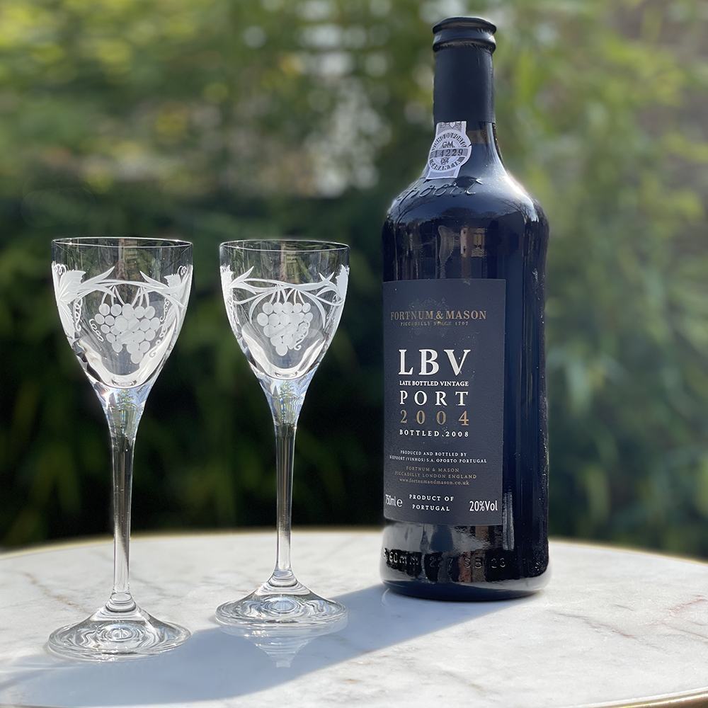 Royal Scot Crystal Grapevine Port Sherry Glasses Set of 2