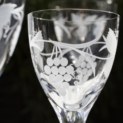 Royal Scot Crystal Grapevine Port Sherry Glasses Set of 2