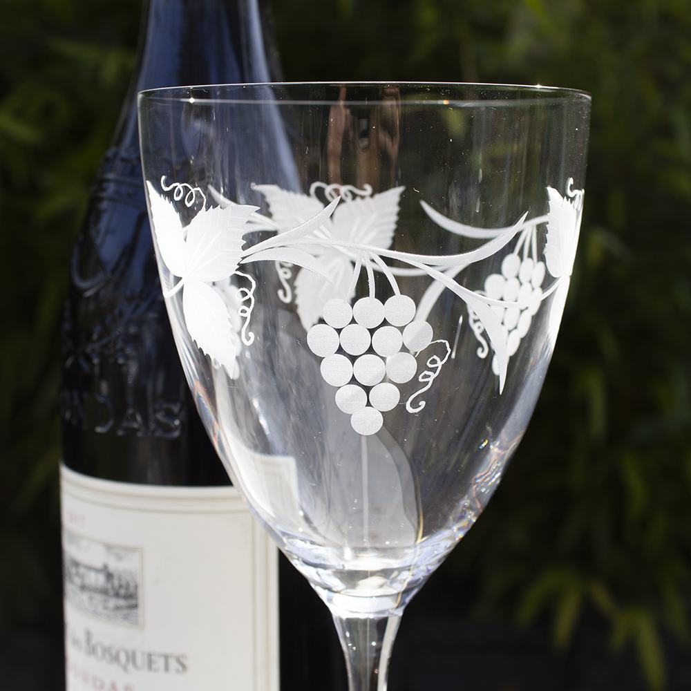 Royal Scot Crystal Grapevine Red Wine Glasses Set of 2